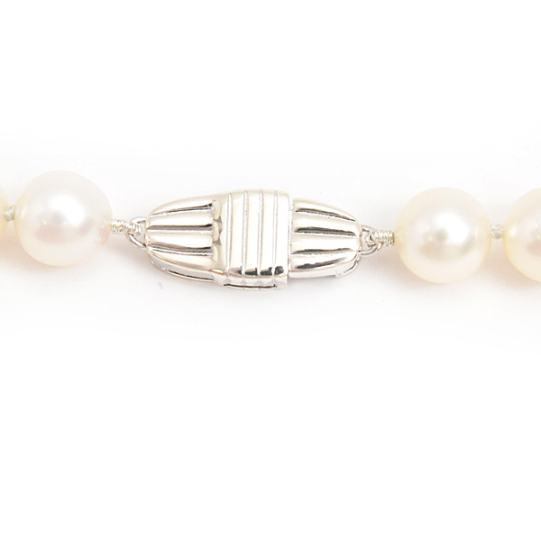 ミキモト ネックレス レディース パール ネックレス 7.4mm～7.9mm珠 シルバー MIKIMOTO SV925 中古