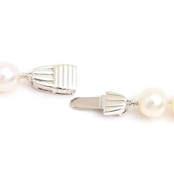 ミキモト ネックレス レディース パール ネックレス 7.4mm～7.9mm珠 シルバー MIKIMOTO SV925 中古