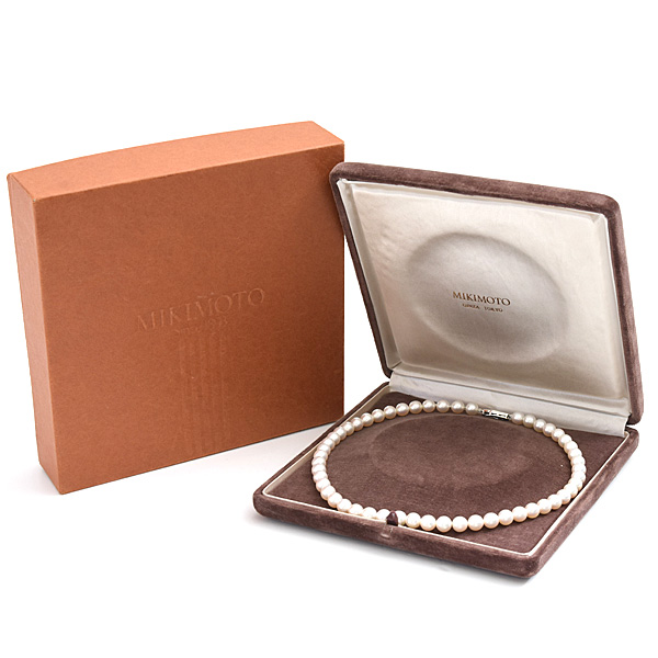 ミキモト ネックレス レディース パール ネックレス 7.4mm～7.9mm珠 シルバー MIKIMOTO SV925 中古
