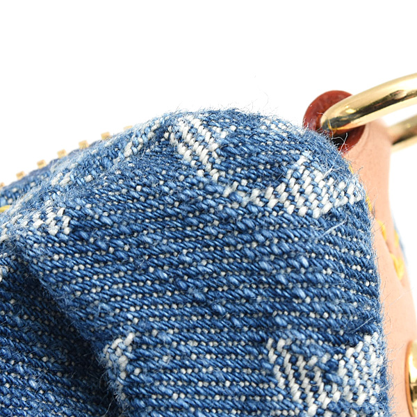 ルイヴィトン バッグ レディース モノグラムデニム ポシェットバレー ハンドバッグ ブルー Louis Vuitton M13571 中古