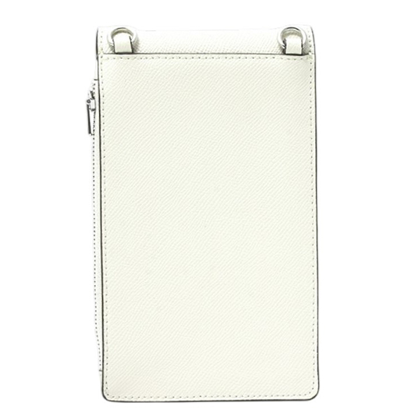 コーチ バッグ レディース ノースサウス フォン スマホショルダー チョーク レザー COACH 中古