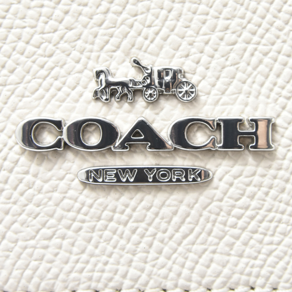 コーチ バッグ レディース ノースサウス フォン スマホショルダー チョーク レザー COACH 中古