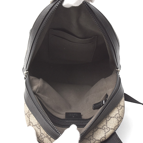 グッチ バッグ レディース メンズ GGスプリーム バックパック リュック コーティングキャンバス カーキ GUCCI 429020 中古