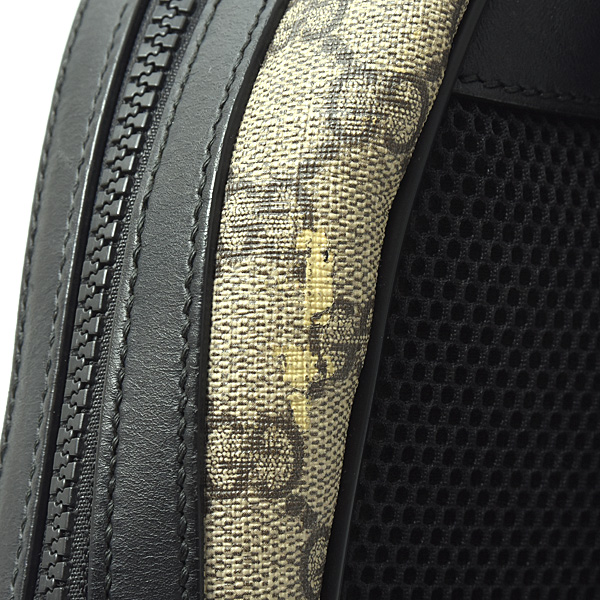 グッチ バッグ レディース メンズ GGスプリーム バックパック リュック コーティングキャンバス カーキ GUCCI 429020 中古