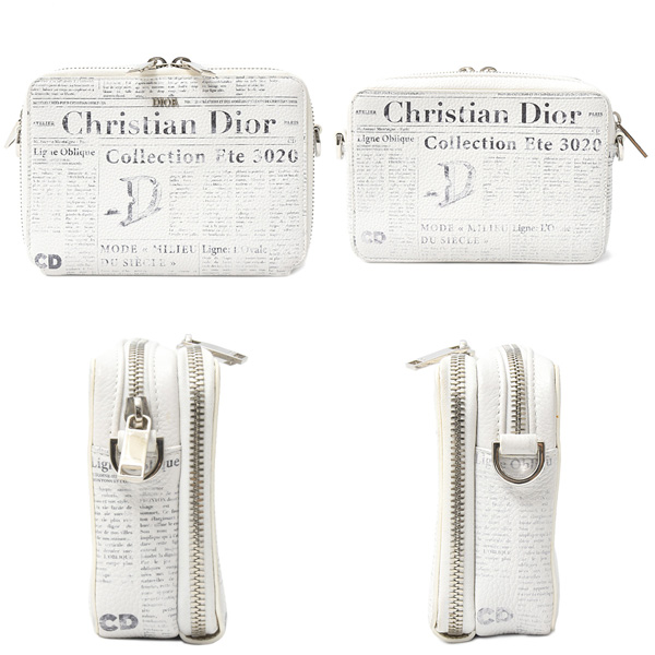 クリスチャンディオール バッグ レディース ショルダーポーチ ダニエルアーシャムコラボ ホワイト Christian Dior 中古