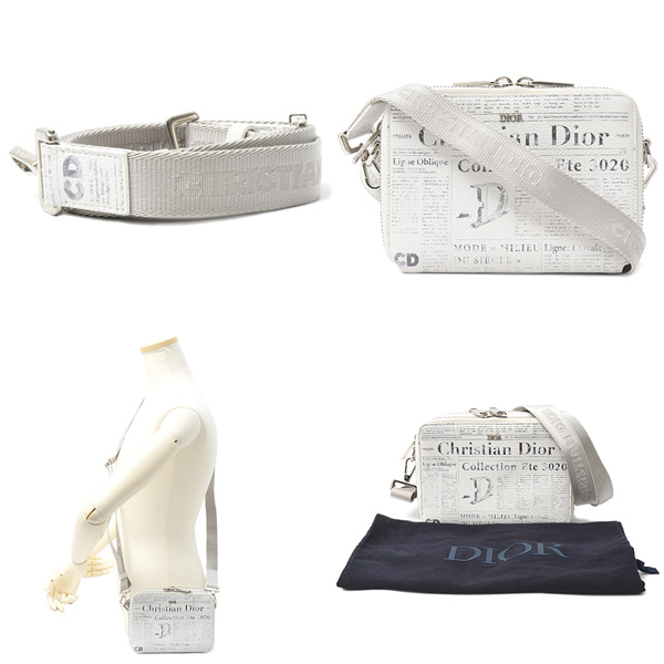 クリスチャンディオール バッグ レディース ショルダーポーチ ダニエルアーシャムコラボ ホワイト Christian Dior 中古