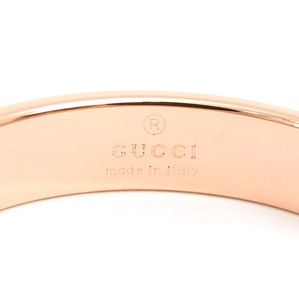 グッチ 指輪 メンズ アイコン リング 18号 実寸17号強 ピンクゴールド GUCCI 750PG 中古