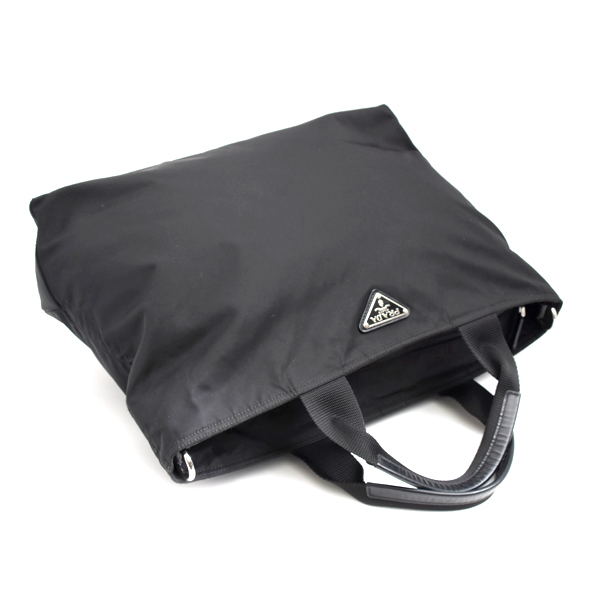 プラダ レディース メンズ テスート ハンドバッグ ショルダーバッグ 2WAY ナイロン ブラック 1BG867 PRADA 中古