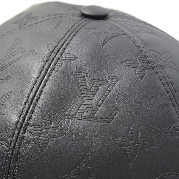 ルイヴィトン 服飾小物 メンズ レディース ユニセックス キャップ 帽子 60 モノグラムシャドウ ノワール Louis Vuitton M76581 中古