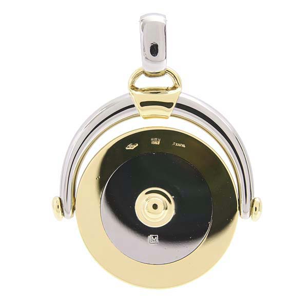 ブルガリ ペンダント メンズ レディース ホロスコープ うお座 ペンダントトップ ステンレス ゴールド BVLGARI SS 750YG 中古