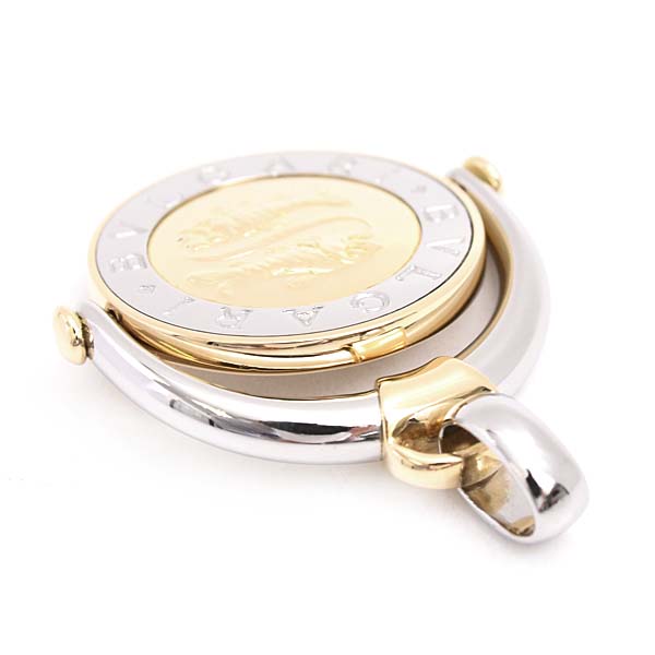ブルガリ ペンダント メンズ レディース ホロスコープ うお座 ペンダントトップ ステンレス ゴールド BVLGARI SS 750YG 中古