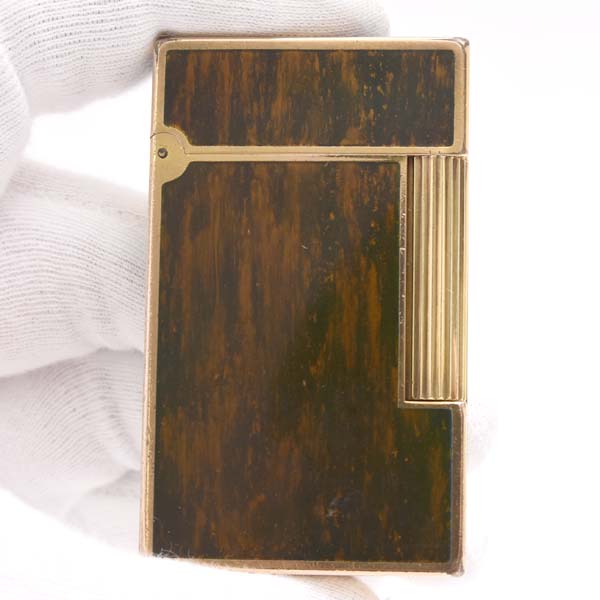 デュポン ライター メンズ ローラガスライター ライン2 マーブルラッカー ゴールド S.T.Dupont 中古
