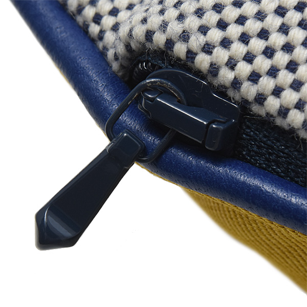 エルメス ブランド小物 ユニセックス コットン クッション カザック 枕 ネイビー×オークル×オレンジ HERMES 中古