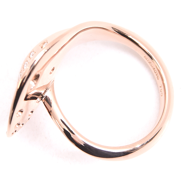 ミキモト 指輪 レディース レ ペタル ドゥ ギンザ ダイヤ リング D0.39ct 11号 ピンクゴールド MIKIMOTO 750PG 中古