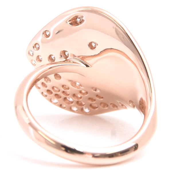 ミキモト 指輪 レディース レ ペタル ドゥ ギンザ ダイヤ リング D0.39ct 11号 ピンクゴールド MIKIMOTO 750PG 中古