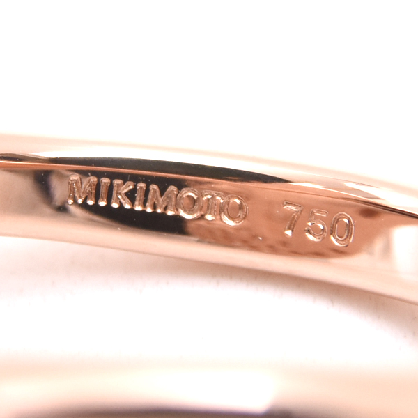 ミキモト 指輪 レディース レ ペタル ドゥ ギンザ ダイヤ リング D0.39ct 11号 ピンクゴールド MIKIMOTO 750PG 中古