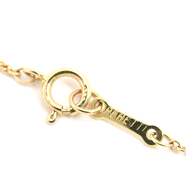 ティファニー ネックレス レディース ティアドロップ ダイヤ ペンダント エルサペレッティ イエローゴールド 750YG TIFFANY 中古