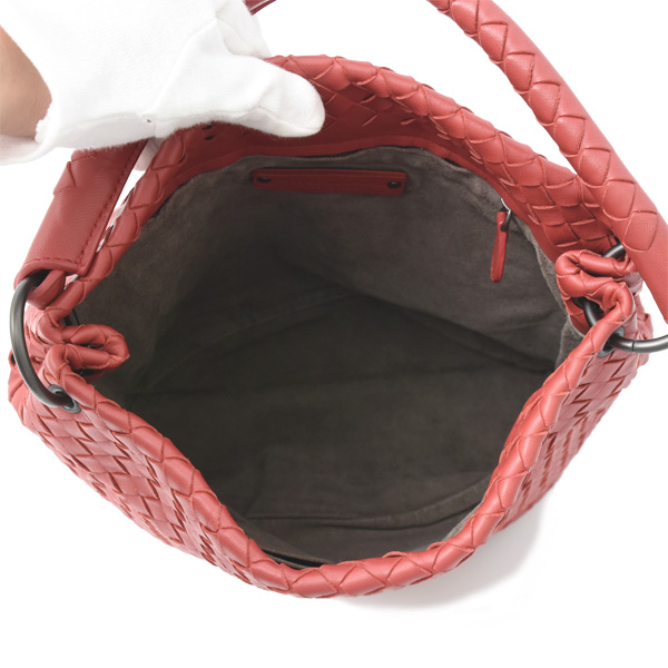 ボッテガヴェネタ バッグ レディース イントレチャート ワンショルダーバッグ レッド系 BOTTEGA VENETA 255690 中古