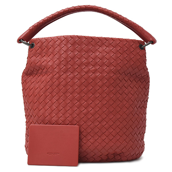 ボッテガヴェネタ バッグ レディース イントレチャート ワンショルダーバッグ レッド系 BOTTEGA VENETA 255690 中古
