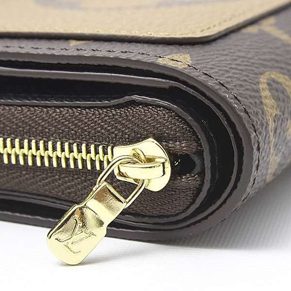 ルイヴィトン 財布 レディース モノグラムリバース ポルトフォイユ ルー ファスナー付き2つ折り Louis Vuitton M81461 未使用展示品