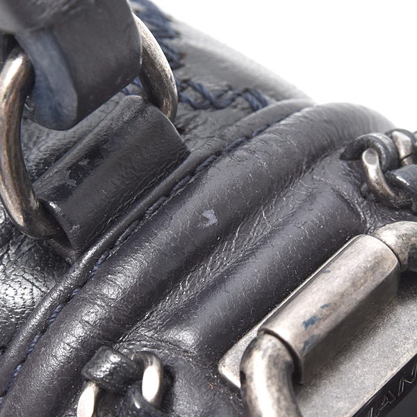 シャネル バッグ レディース ボーイシャネル トップハンドル 2WAYチェーンショルダーバッグ マトラッセ レザー ネイビー CHANEL 中古