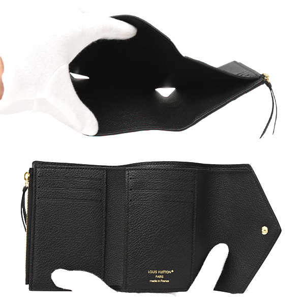 ルイヴィトン 財布 レディース モノグラムアンプラント ポルトフォイユ ヴィクトリーヌ ノワール Louis Vuitton M64060 未使用展示品