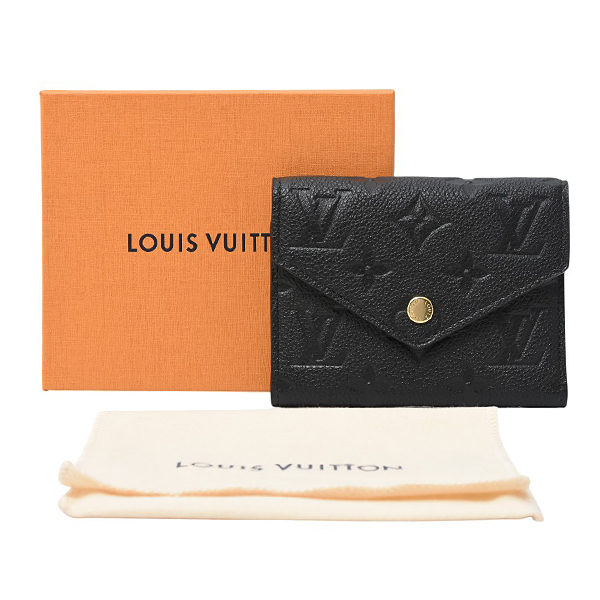 ルイヴィトン 財布 レディース モノグラムアンプラント ポルトフォイユ ヴィクトリーヌ ノワール Louis Vuitton M64060 未使用展示品