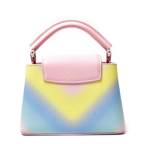 ルイヴィトン バッグ レディース トリヨンレザー カプシーヌ MINI ミニ 2WAYショルダー ピンク×マルチ Louis Vuitton M57503 中古