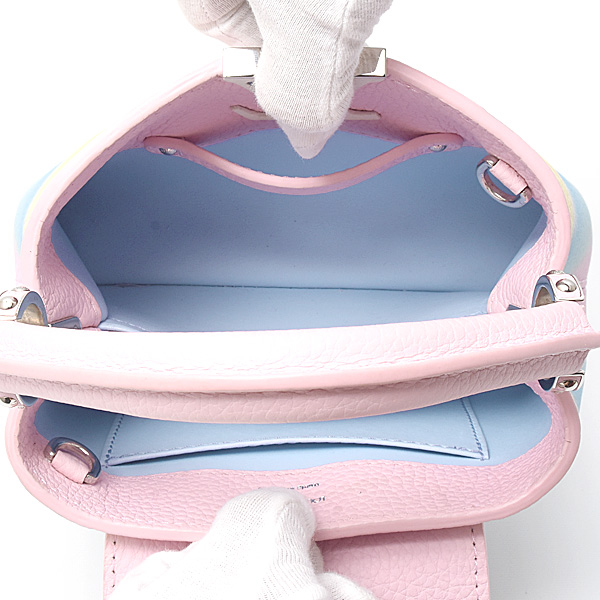 ルイヴィトン バッグ レディース トリヨンレザー カプシーヌ MINI ミニ 2WAYショルダー ピンク×マルチ Louis Vuitton M57503 中古