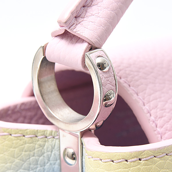 ルイヴィトン バッグ レディース トリヨンレザー カプシーヌ MINI ミニ 2WAYショルダー ピンク×マルチ Louis Vuitton M57503 中古