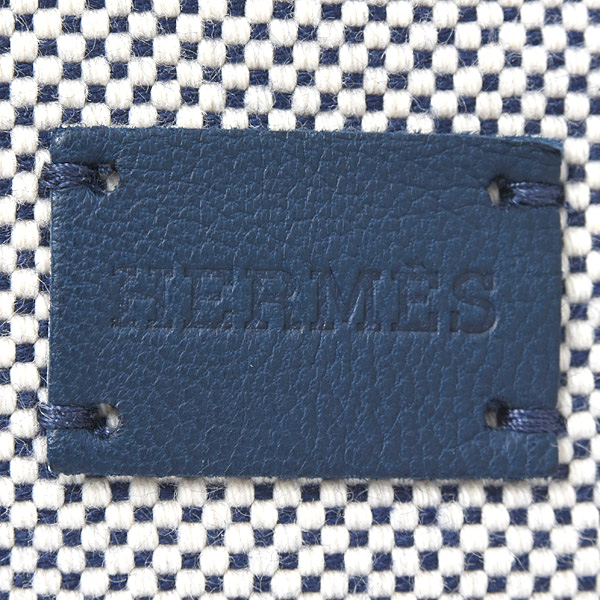 エルメス ブランド小物 レディース メンズ クッション ピロー 枕 コットン×シルク ブルー×ホワイト×イエロー HERMES 中古