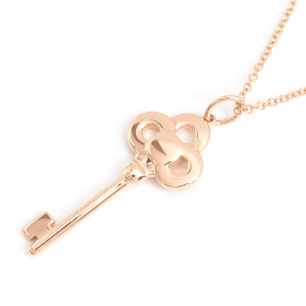 ティファニー ネックレス レディース クラウンキー ダイヤ ネックレス ピンクゴールド TIFFANY 750PG 中古