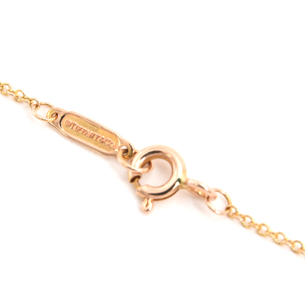 ティファニー ネックレス レディース オーバルキー ダイヤモンド ネックレス ピンクゴールド TIFFANY 750PG 中古