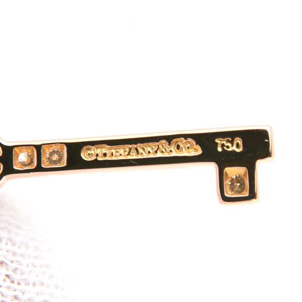 ティファニー ネックレス レディース オーバルキー ダイヤモンド ネックレス ピンクゴールド TIFFANY 750PG 中古