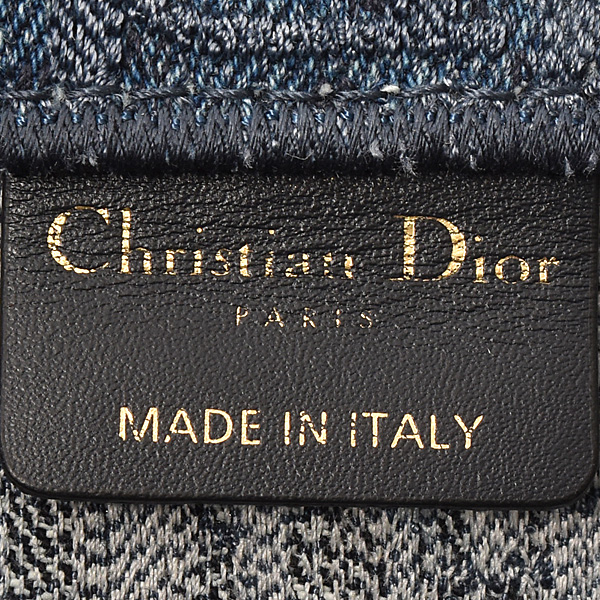 クリスチャンディオール バッグ メンズ レディース ブックトート ラージ トートバッグ デニム ブルー系 Christian Dior M1286ZWA 中古