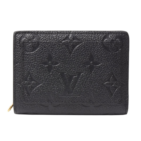 ルイヴィトン 財布 メンズ ポルトフォイユクレア 二つ折り財布 モノグラムアンプラント ブラック ノワール M80151 Louis Vuitton 中古