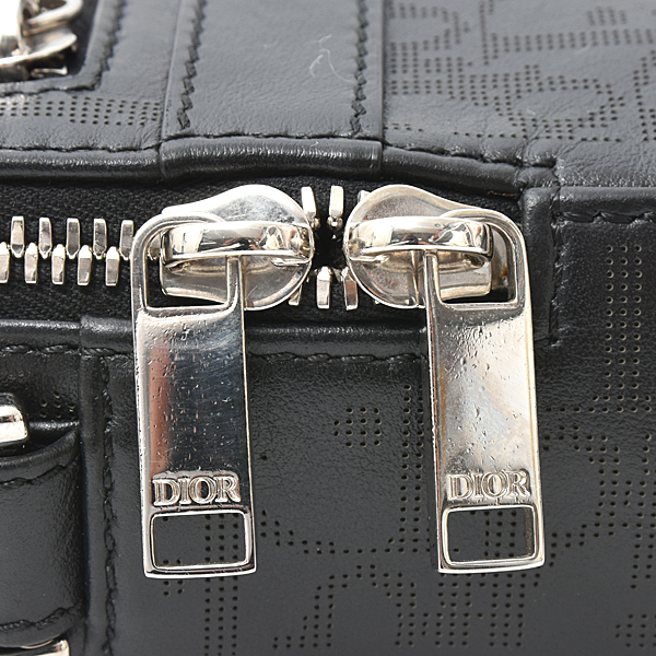 クリスチャンディオール バッグ メンズ レディース オブリーク ギャラクシー サファリ メッセンジャーバッグ  ブラック Christian Dior  中古