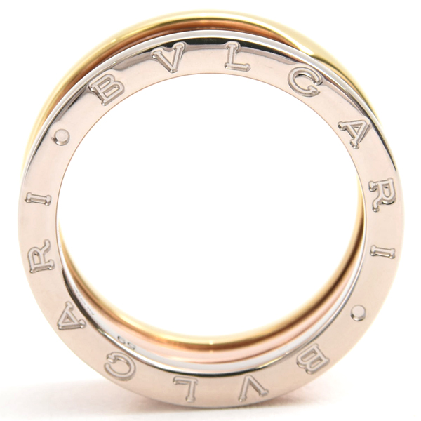 ブルガリ 指輪 メンズ ビー ゼロワン B-ZERO1 パーフェクトミステイク リング 59号 ゴールド BVLGARI 750YG×WG×PG 中古