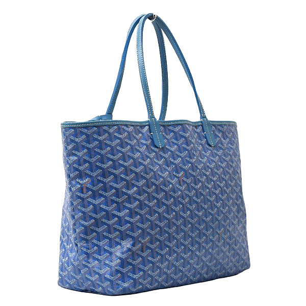 ゴヤール バッグ レディース メンズ サンルイPM トートバッグ ブルー PVC×キャンバス×レザー GOYARD 中古
