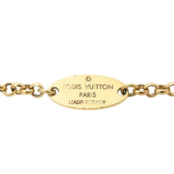ルイヴィトン ネックレス レディース コリエプティットマル モノグラム トラックモチーフ GP ゴールド M00568 Louis Vuitton 中古