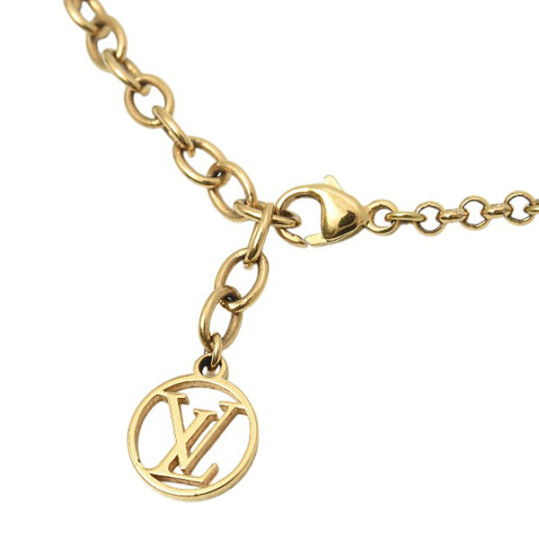 ルイヴィトン ネックレス レディース コリエプティットマル モノグラム トラックモチーフ GP ゴールド M00568 Louis Vuitton 中古