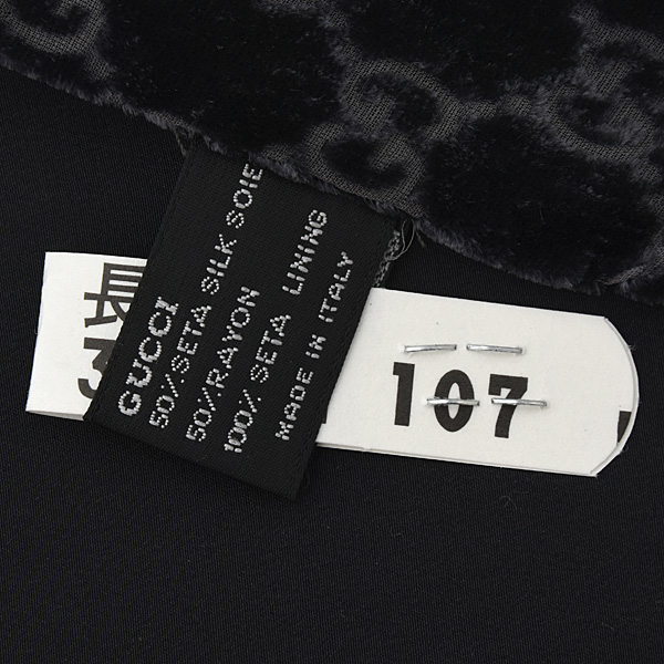 グッチ 服飾小物 レディース ストール マフラー GG シルク×レーヨン ブラック GUCCI 中古