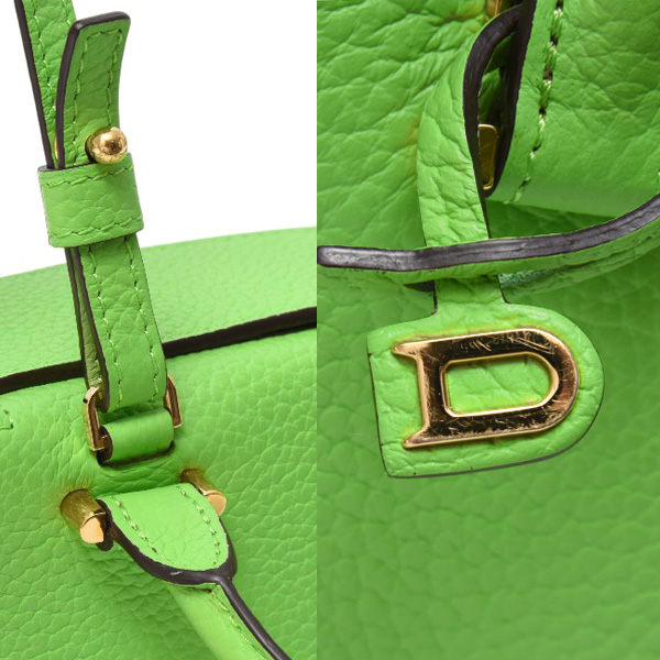 デルヴォー バッグ レディース クールボックス ナノ ソフトグレインレザー アロエ Delvaux AA0567AQY 中古