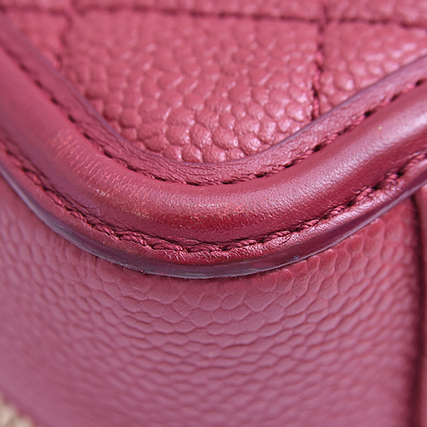 シャネル バッグ レディース CCフィリグリー スモールバニティ チェーンショルダー キャビアスキン ボルドー CHANEL A93343 中古