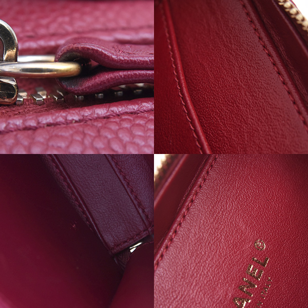 シャネル バッグ レディース CCフィリグリー スモールバニティ チェーンショルダー キャビアスキン ボルドー CHANEL A93343 中古