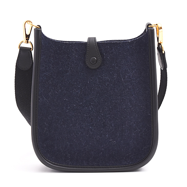 エルメス バッグ レディース エブリンTPM アマゾン ショルダーバッグ D刻 ブルーニュイ ネイビー フェルト×スイフト HERMES 中古