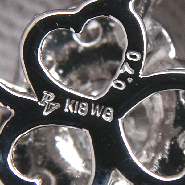 ポンテヴェキオ ネックレス レディース フラワーモチーフ ダイヤモンドネックレス ホワイトゴールド PONTE VECCHIO K18WG 中古