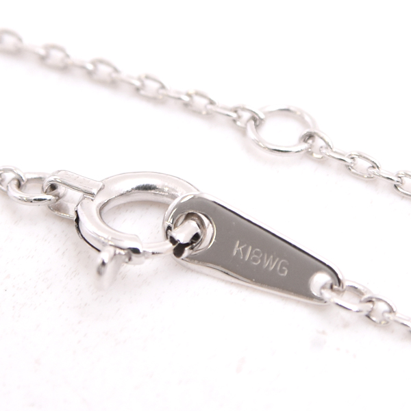 ポンテヴェキオ ネックレス レディース フラワーモチーフ ダイヤモンドネックレス ホワイトゴールド PONTE VECCHIO K18WG 中古