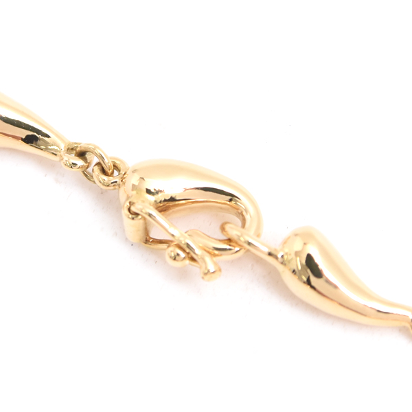 ティファニー ブレスレット レディース ティアドロップ ブレスレット イエローゴールド TIFFANY 750YG 中古