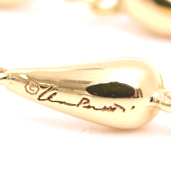 ティファニー ブレスレット レディース ティアドロップ ブレスレット イエローゴールド TIFFANY 750YG 中古